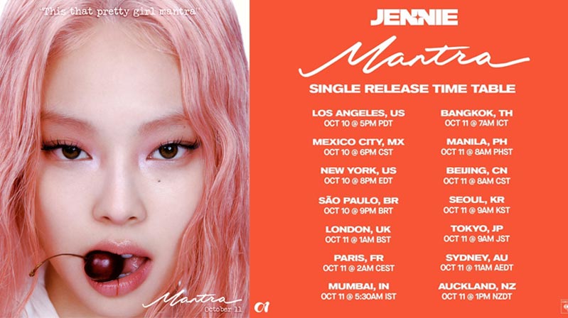 Jennie’s “Mantra” schedule | Official X