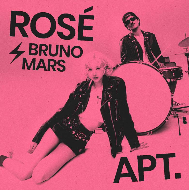 BLACKPINK Rosé and Bruno Mars “APT.” poster. | The Black Label Official X