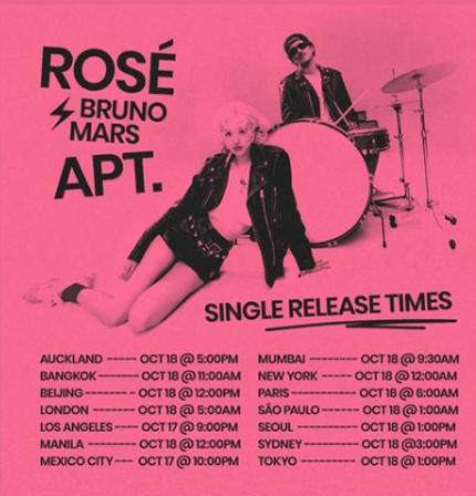 “APT.” global release date. | Rosé’s official IG