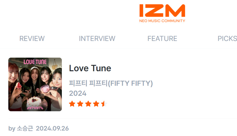 FIFTY FIFTY received another 4.5-star review from IZM for its new album 2024. | IZM