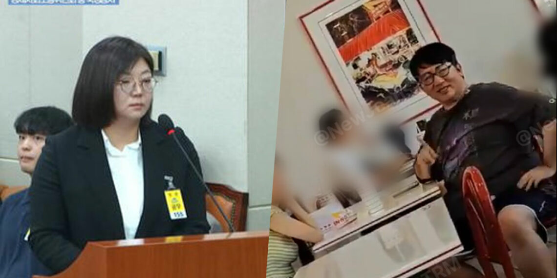 ADOR CEO Kim Ju Young and HYBE Chairman Bang Si Hyuk. | Multiple Sources