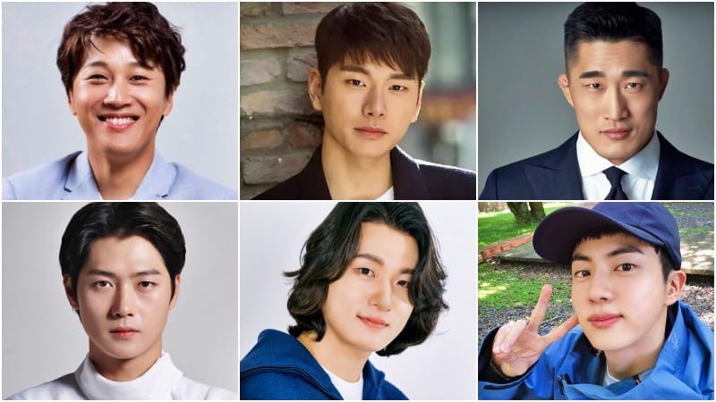 “Handsome Guys” cast members and first guest star BTS Jin.