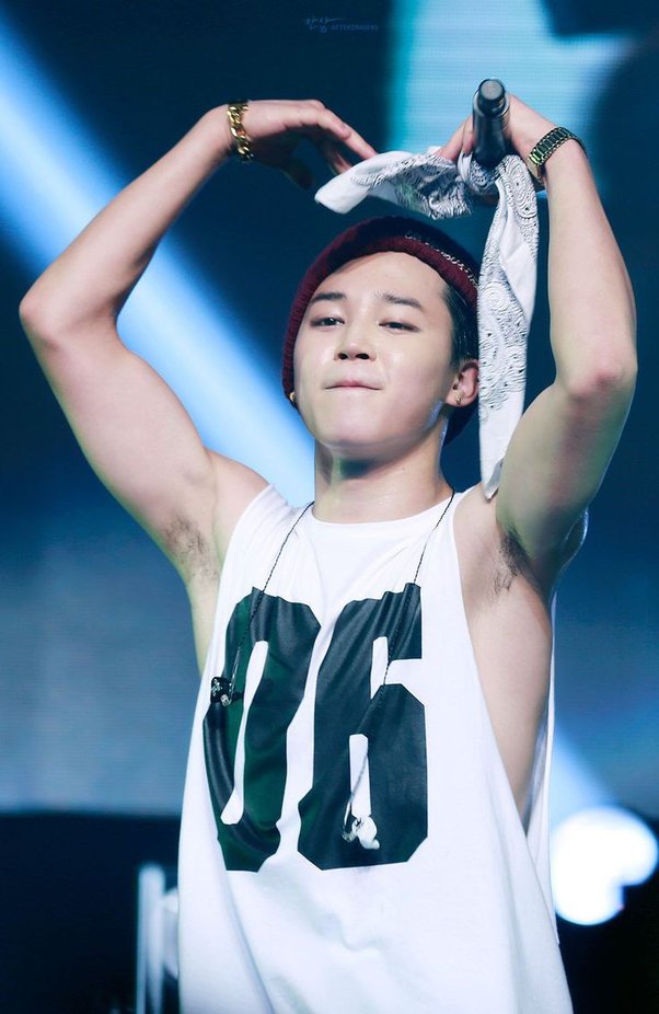 BTS Jimin with armpit hair