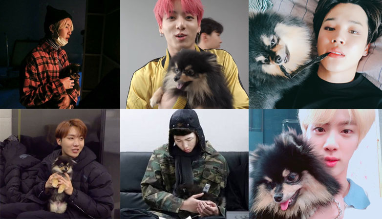 Yeontan with the other BTS members. | Multiple Sources