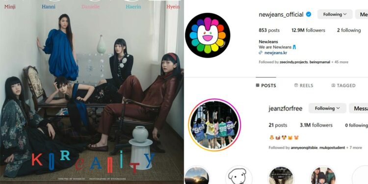 NewJeans & both Instagram accounts. | Instagram