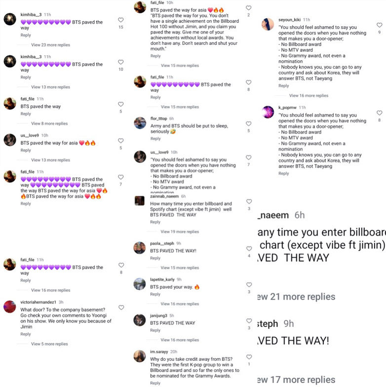 Comments by international fans on Taeyang’s IG post. | Instiz.