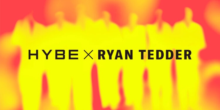 HYBE and Ryan Tedder banner. | HYBE America