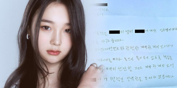MADEIN Gaeun & CEO Lee Yong Hak apology letter. | Multiple Sources