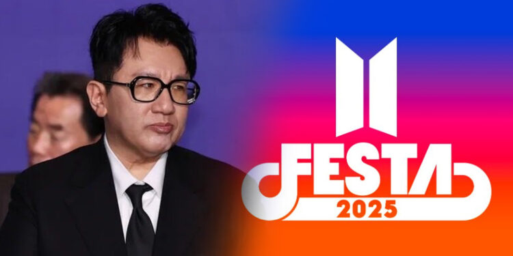 Bang Si Hyuk and BTS FESTA 2025 Logo. | Multiple Sources
