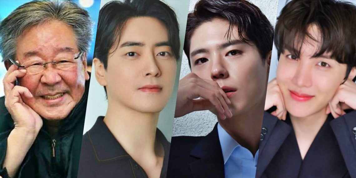 Winners of the 52nd Korea Broadcasting Awards: Choi Bool Am, Lee Jun Hyuk, Park Bo Gum, and J-Hope