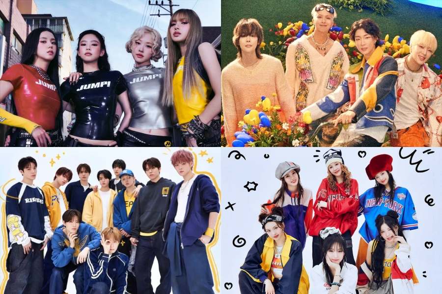 YG Entertainment's K-pop groups: BLACKPINK, WINNER, TREASURE, and BABYMONSTER