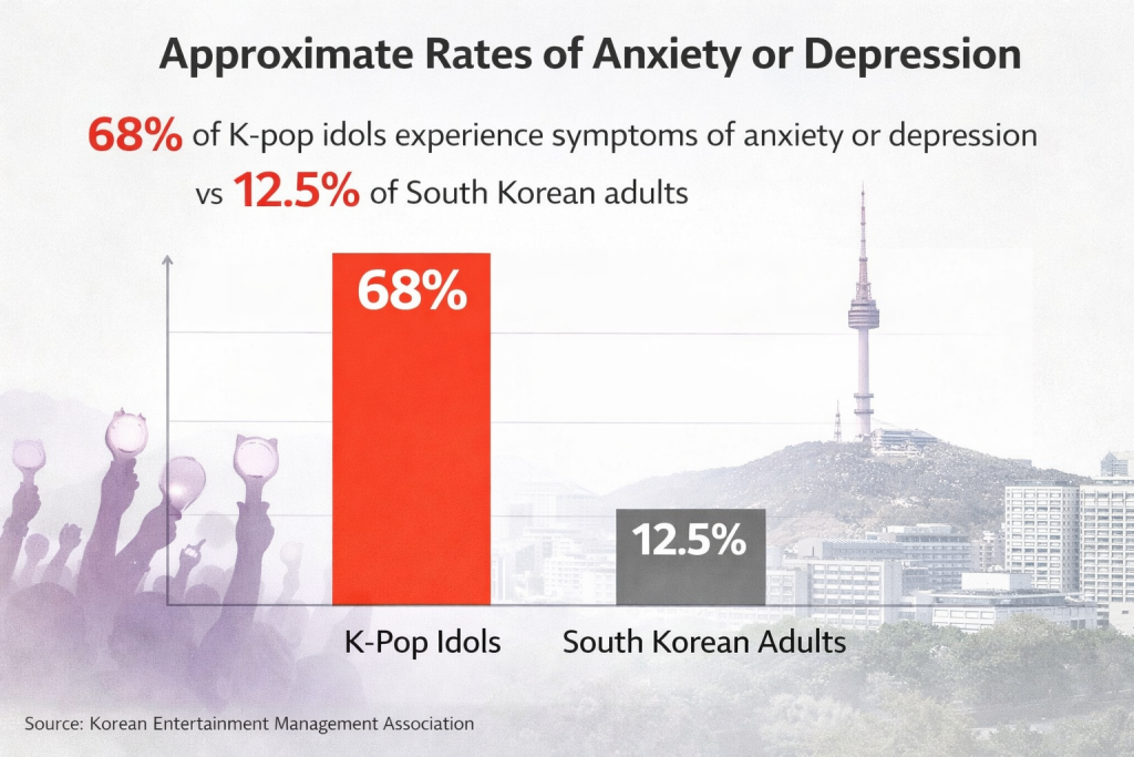 Approximate rate of anxiety or depression