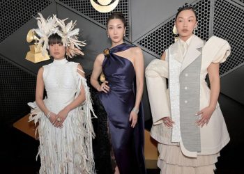 EJAE, Audrey Nuna, and Rei Ami in Grammy Getty Images