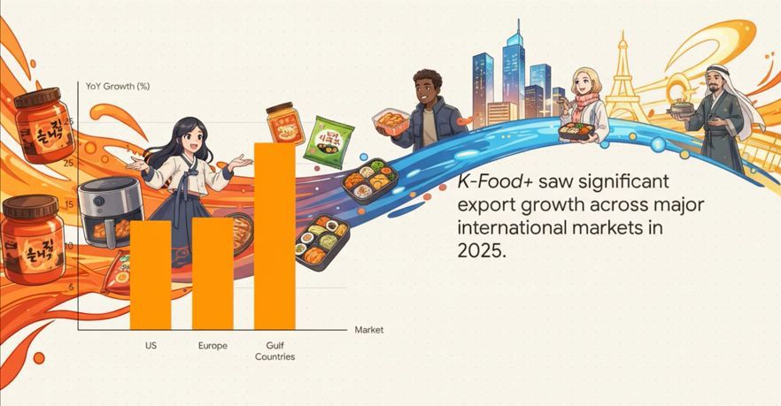 K-Food Plus export growth across regions is accelerating.