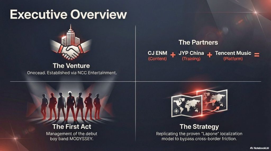 CJ ENM, JYP China, and Tencent Music Entertainment (TME) established ONECEAD.