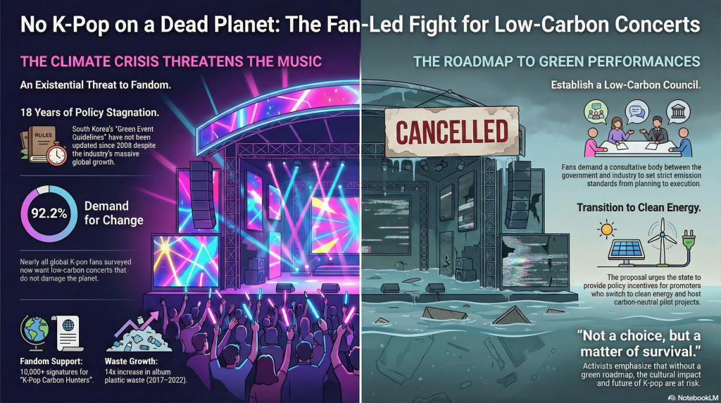 kpop concert on dead planet