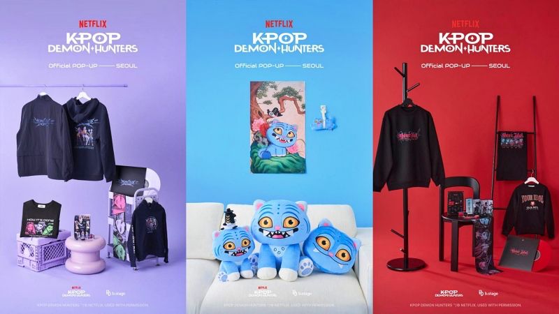 The official posters for the “K-Pop Demon Hunters Official POP-UP - SEOUL” | Courtesy of B.stage