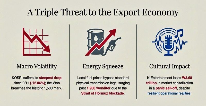 The triple threat to the Korean economy from the West Asia crisis in 2026. | Generated by AI