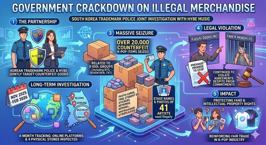 Government Crackdown on Illegal Merchandise | Created by AI