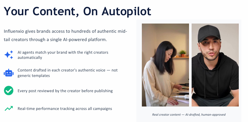 Real creator content powered by AI and approved by humans