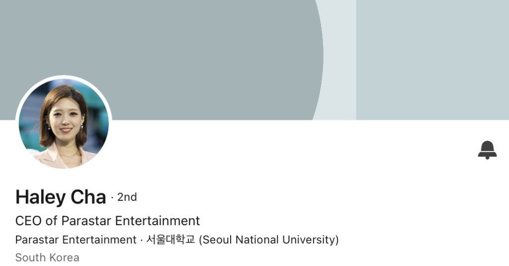 Haley Cha Parastar Entertainment linkedin